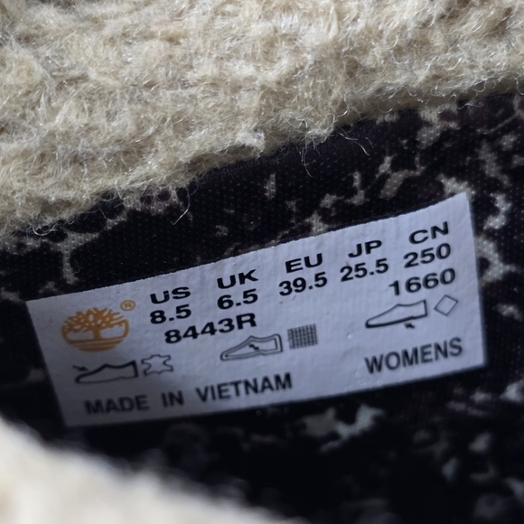 Timberland Boots Womens 8.5  Wedge Sherpa Fold Down Ankle Booties A8443 Brown - Picture 6 of 6